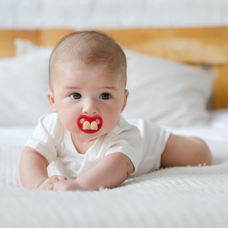 SOLIFEGOBLE Funny Pacifiers for Babies, Newborn Pacifier 0-6-12-18 Months, Infants Pcifiers for 0-6 Months, Toddlers Mustache Pacifier, Baby Gift Pacifiers for Boys and Girls - Image 3